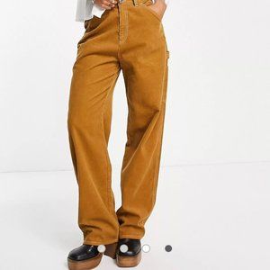 ASOS DESIGN minimal cargo pants in biscuit cord